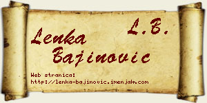 Lenka Bajinović vizit kartica